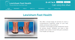 Desktop Screenshot of lewishamfoothealth.com