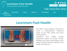Tablet Screenshot of lewishamfoothealth.com